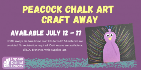 Peacock Chalk Art Craft Away