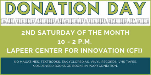 Donation Day, 2nd Saturday of the month, Center for Innovation