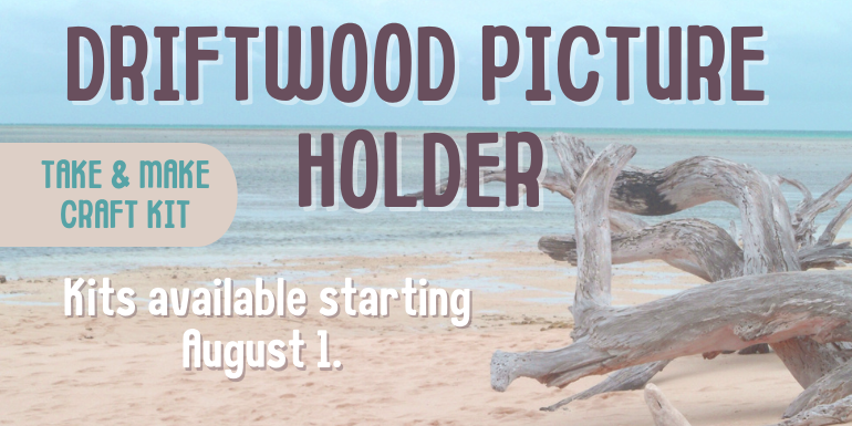 Driftwood Picture  Holder TAKE & MAKE CRAFT KIT Kits available starting August 1. 
